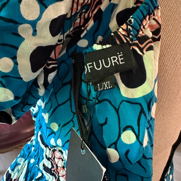 ÖFUURË African Print Off-Shoulder Mini Dress L/XL - Picture 4 of 10